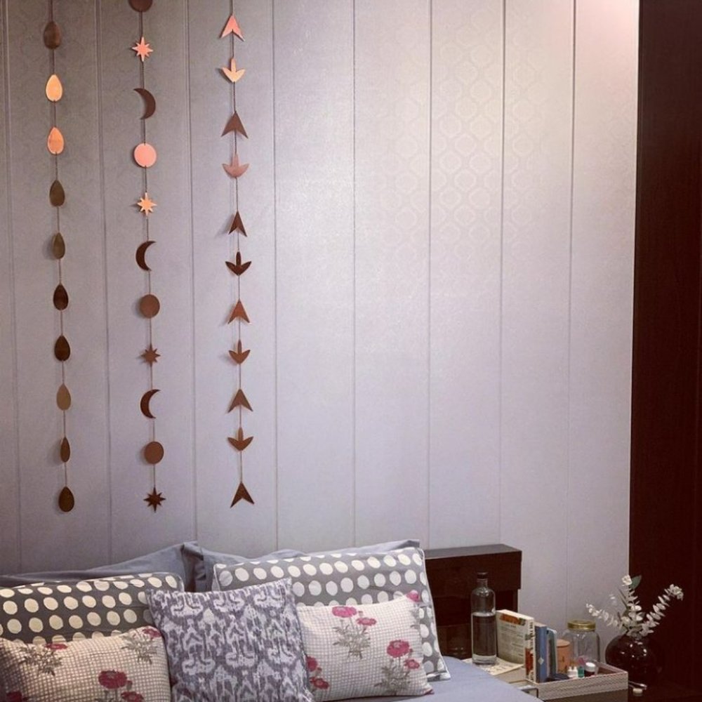 "Moroccan" Antique Look Curtain Metal Danglers for Decoration - Set of 3 - 6 ft - Picture 9 of 14